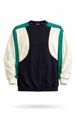 Vintage 90s Mark Alexander Colorblock Crewneck Sweatshirt Navy Teal White XL